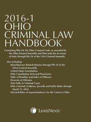 cover image of Ohio Criminal Law Handbook